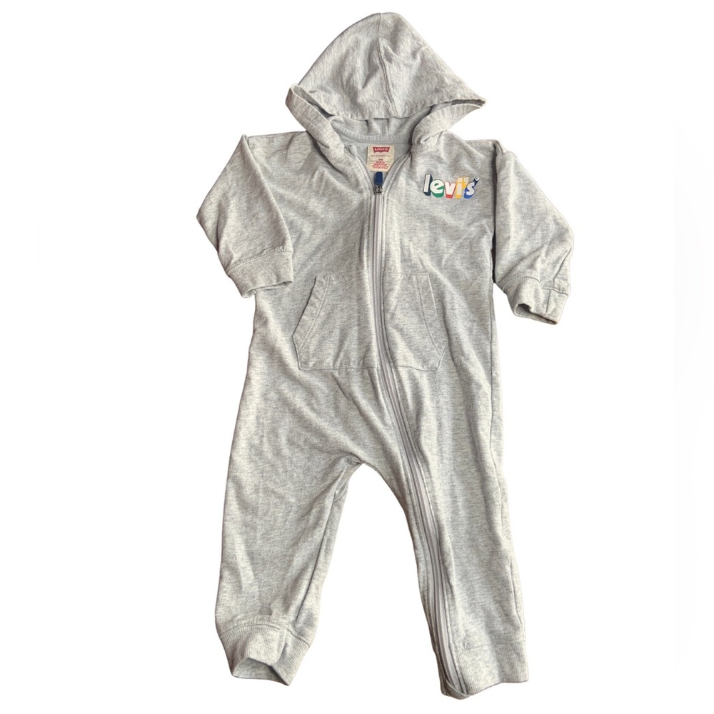 18M GRAY ‘LEVI’ ONESIE!
